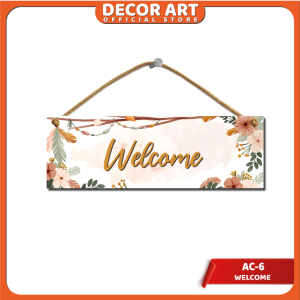 Decor Art - 30x10 Cm - Hiasan Dinding Custom Tali Gantung Pintu Kamar Rumah Motif Aesthetic Minimalis - AC 6