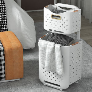 Giỏ Đựng Quần Áo Seamless Storage 2 Tầng Gấp Gọn Di Động - EuroHome