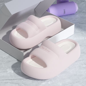 Free Shipping Stylish EVA Thick-Soled Slippers For Women Korean-Style Simple Design Suitable For Both Indoor And Outdoor Wear Height-Increasing Super Soft And A Trendy Choice