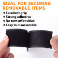 Hook and Loop Tape Fastener Self Adhesive Velcro Tape Strips Heavy Duty Mounting Tape Interlocking Nylon Fabric Double Sided Tape for DIY 12.5/25/38/50mm. 