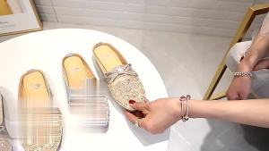 [Free Shipping] Mesh Upper Flat Slip-On Sandals For Women 2026 Spring Collection Casual Outdoor Wear Korean Style