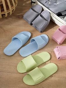 Summer Slippers For Women Travel Business Trip Airplane Hotel Portable Foldable Slippers CoupleS Home Bathroom Soft Sole Sandals For Men