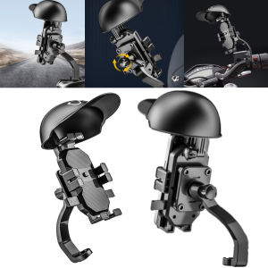 COD [Free Shipping] Small Helmet Rider Motorcycle Handle Mount Waterproof Bicycle Umbrella Phone Bracket Portable Mini Parasol Phone Support
