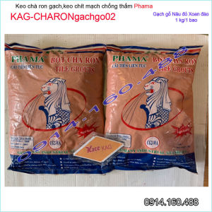 1Kg Keo chà ron phama gạch gỗ đỏ xoan đào KAG-CHARONgachgo02 bột chít mạch khe ron gạch chống thấm-chống rêu mốc