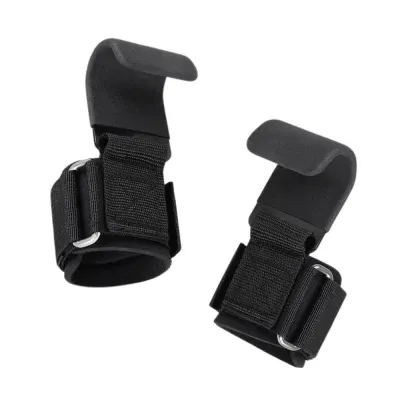 （Ready Stock）2PCS Wrist Support Hook Grip Hook Trainer Pull-Up Assistance Hook Fitness Weight Lifting Hook Gym Wrist Band Iron Hook Fits Wrist Support Band Hook Gym Glove Tali pinggang tunda cangkuk keluli bantuan anti-gelincir
