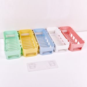 Kệ Nhà Tắm Phòng Bếp Dán Tường Kệ Đựng Mỹ Phẩm Gia Vị Treo Tường Hình Chữ Nhật