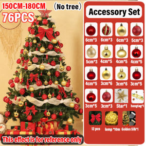 with decoration set Christmas Tree makapal Full Shape PVC christmas foldable christmas tree 5FT/6FT/7FT/8FT with decoration set Xmas decoration for home