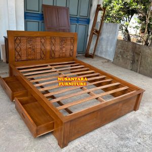 Tempat Tidur Jati Minimalis Untuk Dewasa Dipan Minimalis Jati