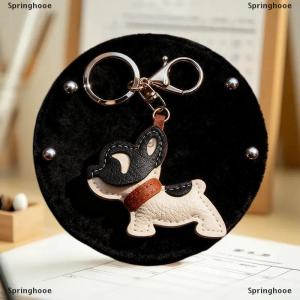 [COD] Springhooe Adorable PU Leather French Bulldog Keychain Pendant Cute Puppy Bag Charm Backpack Hanging Car Keyring Gifts Fashion Accessories
