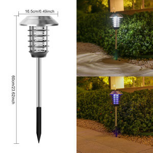 SXH  Solar Energy LED Mosquito Killing Lamp Catch Mosquito Fantastic Product Courtyard Garden Outdoor Park Insecticide Mosquito Repellent Inserted Lawn