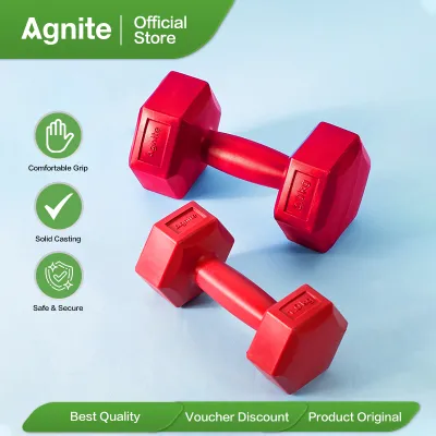 Agnite Barbel / Dumbel Gym Rumahan 3 KG Satu Pasang ER086