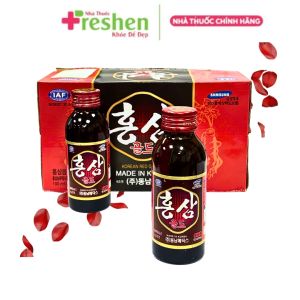 Hồng sâm đỏ Hàn Quốc Korean Red Ginseng chai 100ml x 10 chai Phù hợp với người vận động thể thao làm việc cường độ cao