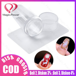 1 Set Stempel+Scraper Kuku Transparan untuk Nail Art Plat Transfer Gambar /Manicure DIY