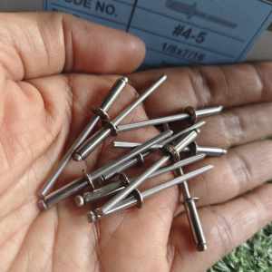 รีเวทสแตนเลส 4-5(1/8 นิ้ว x 7/16 นิ้ว) จำนวน 10 ตัว สแตนเลส 304