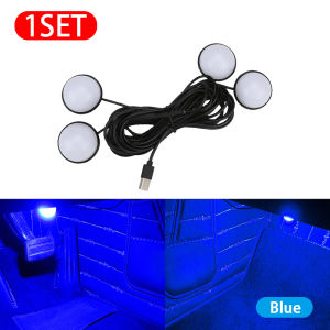 4in1 Led Car Atmosphere Light Footlamp 12V Interior Convenience Bulbs Mini USB Portable Car Lights