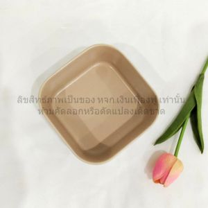 ชาม ชามเซรามิค ชามเซรามิกสี่เหลี่ยม ชามสี่เหลี่ยม 13ซม.  ชามน่ารัก มินิมอล ทนร้อนได้ดี เข้าไมโครเวฟได้ เข้าเตาอบได้