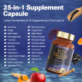 Totaria 25-in-1 Sea Moss Black Seed Oil Ashwagandha Ginger Shilajit Supplement, Sea Moss Capsules with Burdock Root Ceylon Cinnamon Vitamin C & D3 for Immune System, Gut, Skin & Energy. 
