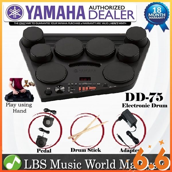 Yamaha DD75 portable digital drums electronic drum kit (dd75/DD 75