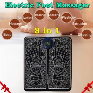 【German technology】EMS Foot Massager 8 Modes 19 Intensity Folding Portable Electric Massager Mat