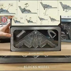 DIY Assembled Building Block Stealth Fighter Model Toys F14 Bomber Multi-Purpose Fighter for Gifts