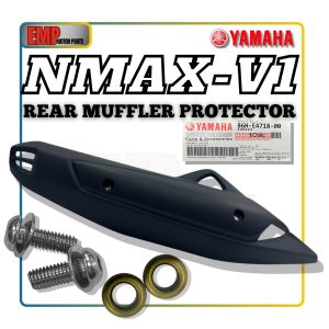 REAR MUFFLER PROTECTOR NMAX V1 SET EXHAUST COVER NMAX MUFFLER PROTECTOR EKZOS COVER BLACK NMAX YAMAHA VIETNAM