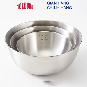 Bộ 3 Bát Trộn Inox TOKDODO Rất Tiện Lợi Đa Dạng Công Năng An Toàn Khi Sử Dụng