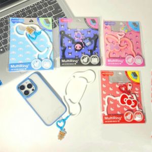 IXIAN My Melody Mobile Phone Lanyard Cinnamoroll Kuromi Cell Phone Strap Phone Case Accessories Anime Gift Phone Silicone Bracelet Kids Gift