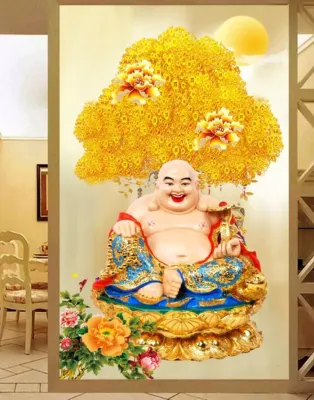 DIY Diamond Painting Full Pohon Uang Buddha Maitreya 50×80 CM D762