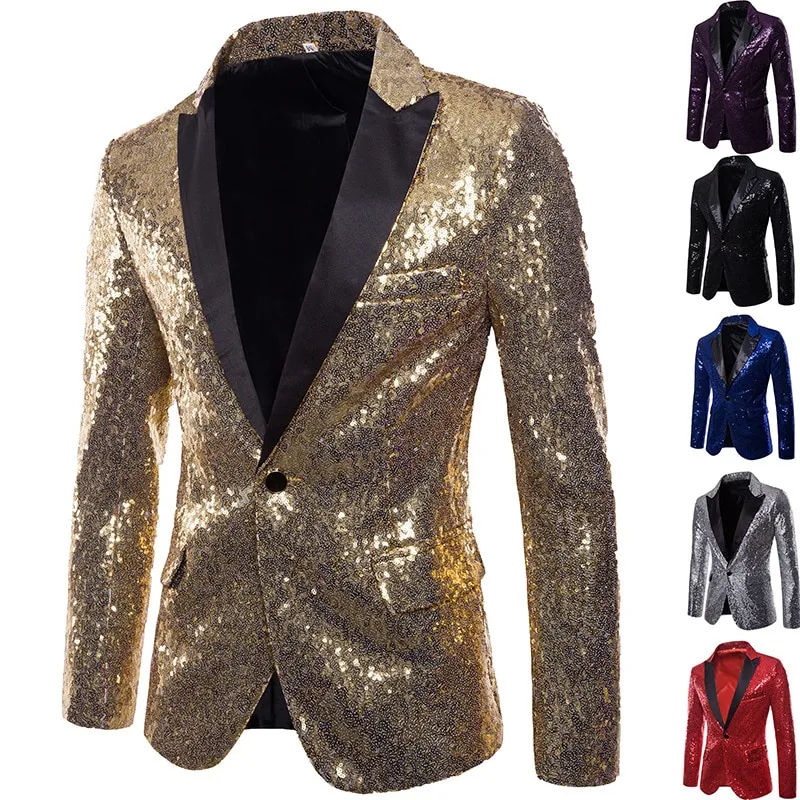 Gold on sale sparkle blazer