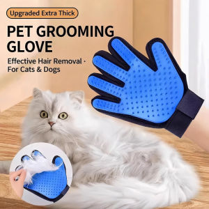 Pet Grooming Glove Shedding Glove Bath Massage Tool for Cats and Dogs