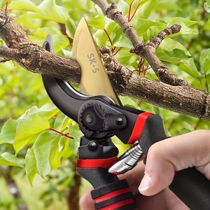 8.5-inch Professional Bypass Pruners - Ultra-Sharp Premium Garden Shears Garden Pruners - Gardening Shears
