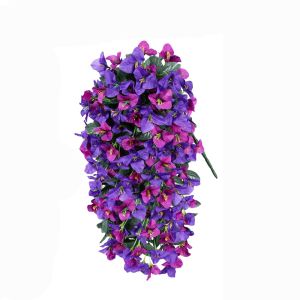 BETTERFORM Realistic Faux Bougainvillea UV Resistant Fake Silk Artificial Flowers Plant Multicolor Long Trailing Bougainvillea Vines for Planter Gardens Balcony Porch