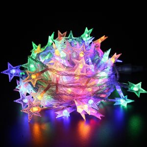 10M LED Star String Lights Decoration Fairy Light Copper Wire Lamp Indoor Christmas Wedding Events
