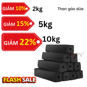 Than không khói nướng thịt TOPV than sạch cháy rất lâu than hoa sưởi ấm an toàn sức khỏe than gáo dừa mùn cưa