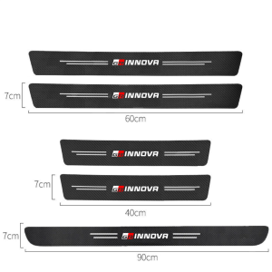 5pcs sepaket stiker mobil innova gr sport sticker carbon 3d pengaman pintu mobil toyota innova gr gazoo racing
