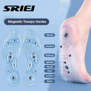 SRIEI 1 Pair Magnetic Massage Insoles Foot Massager Acupressure Insoles Slimming Foot Therapy Pain Relief Shoe Insoles
