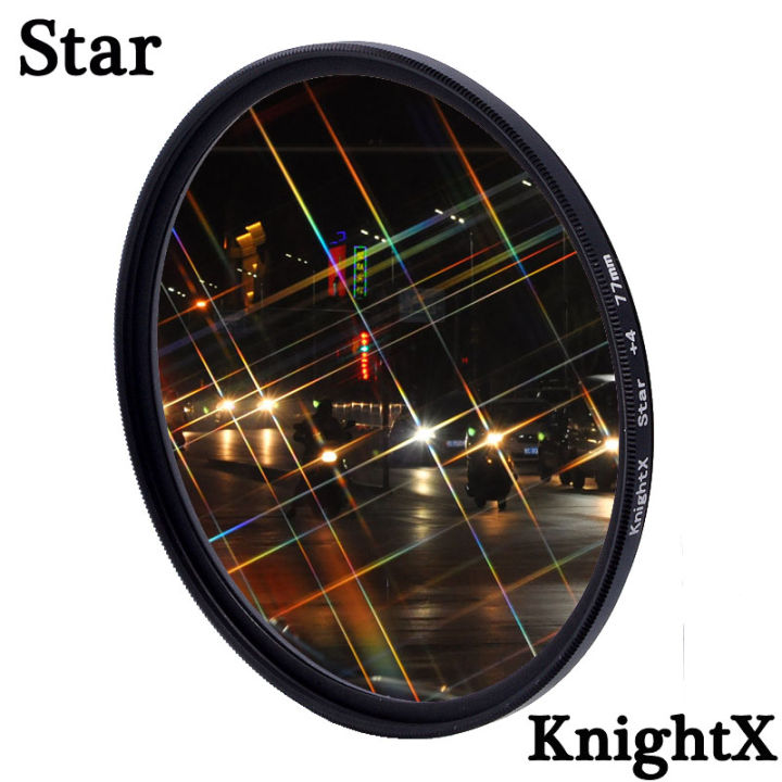 KnightX Star 4X 6X 8X Line Filter Camera Lens Filter For canon nikon 49mm  52mm 55mm 58mm 62mm 67mm 72 77 mm accessories photo 700d 24-105 Lazada PH