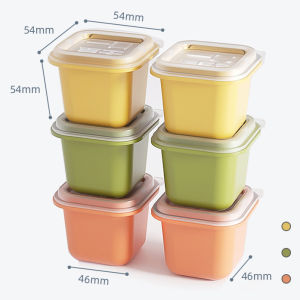 Polocat 1/6pc Ice Cube Mold Soft Bottom Ice Box with Lid DIY Fruit Milk Icecream Maker Refrigerator Ice Storage Box Summer Ice Cube Tray