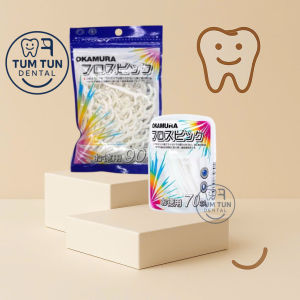 Combo Tăm Chỉ Nha Khoa Okamura Nhật Bản – Hộp 90 Cây & Hộp 70 Cây Chỉ Mềm Dạng Dẹt