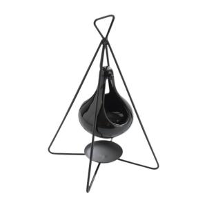 Ceramic Holder Oil Warmer with Durability Iron Stand Fashionable for Versatiled Use in Any Room