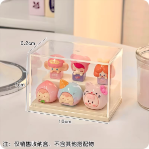 Bowknot Figurine Display Case | Desktop Storage Box | For Blind Box Collectibles