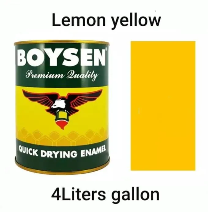 Boysen Quick Drying Enamel 4LITERS For wood & metal surfacers, Interior &  Exterior Usage (Majesteel)