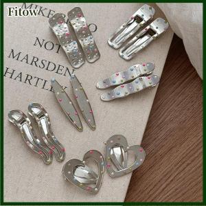 Fitow y Y2k Hair Clips For Women Elegant Metal Duckbill Clip Side Bangs Barrettes Girls Hair Accessories