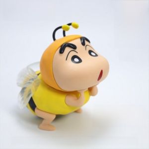 YUNAFIN Cos Bee Crayon Shin-Chan Figure 9cm PVC Shin-Chan Ornaments Cute Figure Model Anime Action Figure Car Decor
