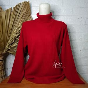 Sweater Turtleneck Rajut 12 Get Kerah Tinggi/ Pakaian Wanita Korean Style Atasan Rajut bisa cod