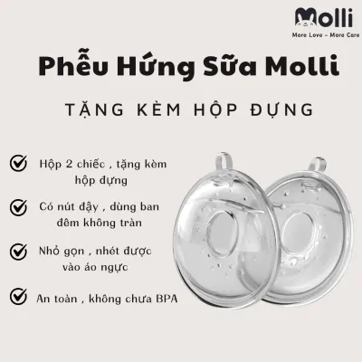 Femi Molli 2 Phễu hứng sữa Molli cao cấp thiết kế vừa vặn cho mẹ Bebi123