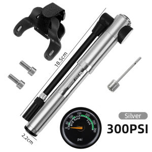 West Biking Portable Bicycle Air Pump Alloy 120PSI MTB Road Bike Tire Pump With Bulit-in Hose Ball Air Inflator Bicycle Accessories