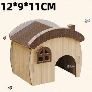 New Hamster Nest Hiding House Hamster Wooden Hut Small Pet Habitat Mini House Furniture Toy