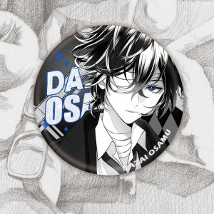 Bungo Stray Dogs double flash badge brooch dazai osamu Nakahara Chuya Fan badges 58mm Tinplate goods Itabag ornaments Fan collection merchandise Exquisite gifts