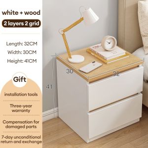 Bedside cabinet with drawers - storage bedside cabinet for home bedroom wooden bedside cabinet